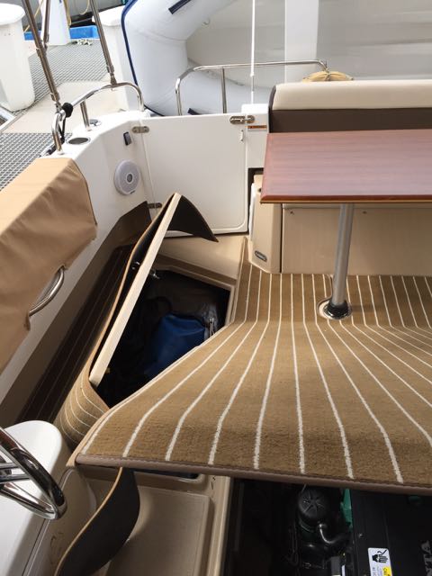 Custom cut cockpit carpet