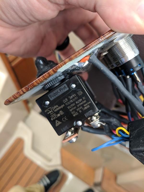 Dashboard button circuit breaker