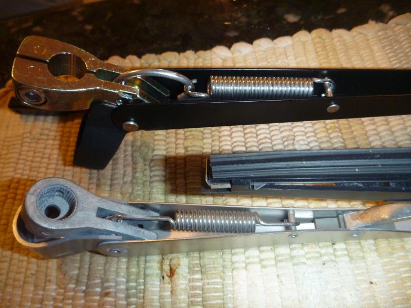Different wiper arms