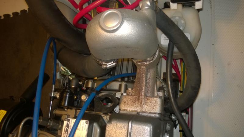exhaust elbow reinstalled