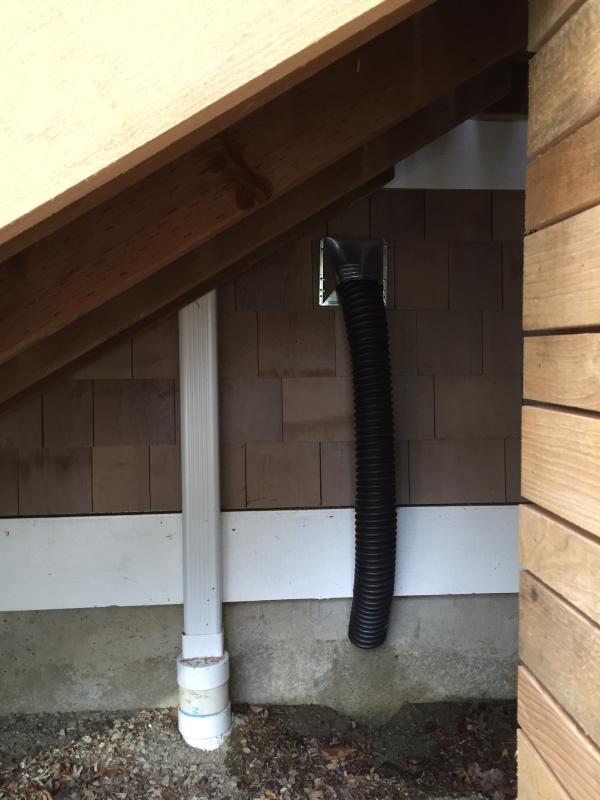 Exhaust exit from building