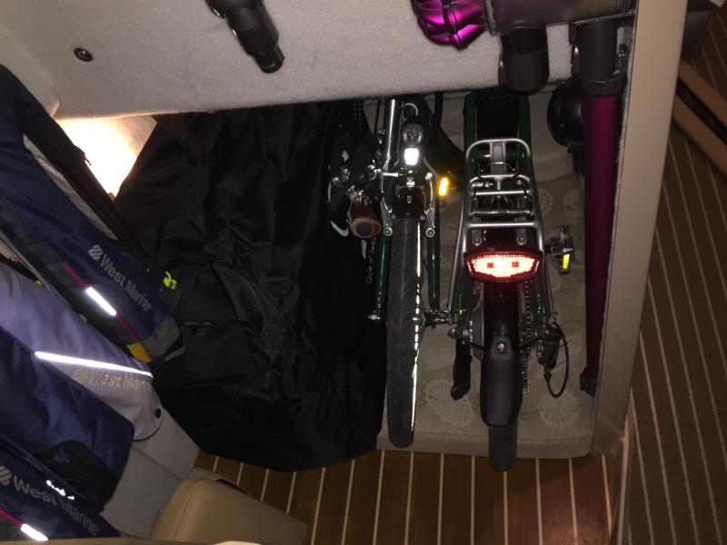 Folding bike storage