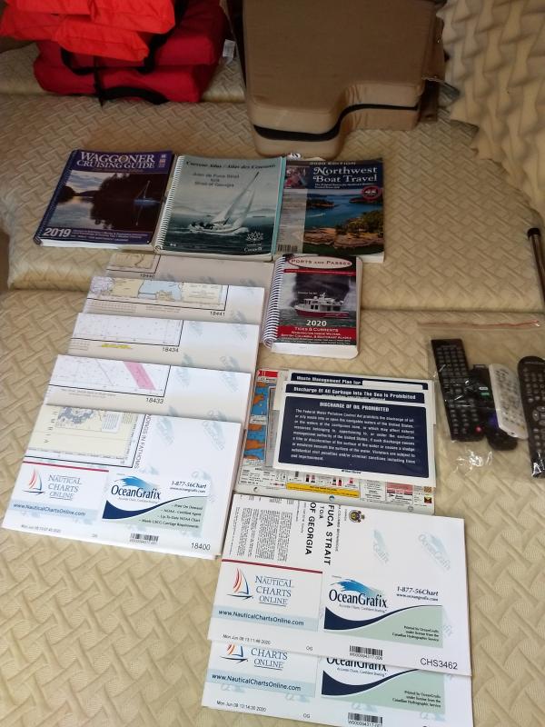 for sale MS Betty travel books and charts