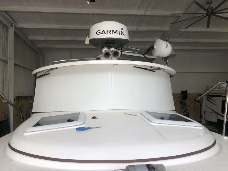 Front photo of installed shield