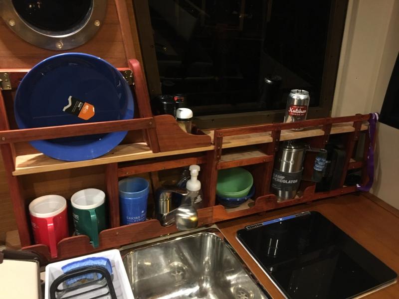 Galley shelves
