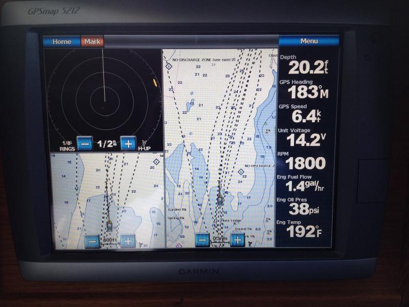 Garmin 5212 Combo Screen
