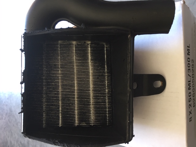 Inlet side with plastic cover cut away