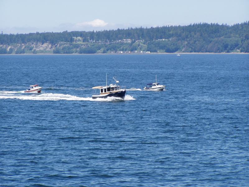 Langley June 2010 R-Matey escorted into Langley Marina