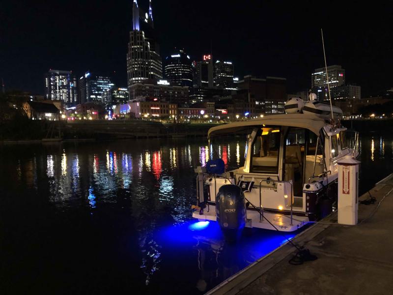 Nashville night with underwater lights