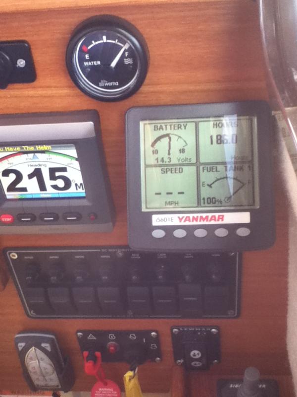 New very readable view from the helm