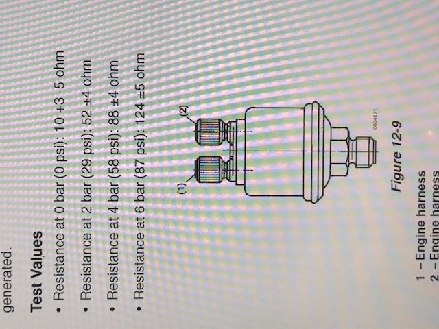 oil oressure ohms