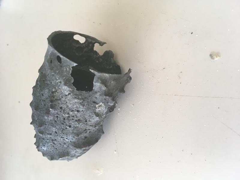 Old zinc after build-up removal.