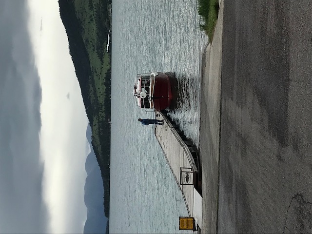 Ominous looking day for launch on Flathead  Lake