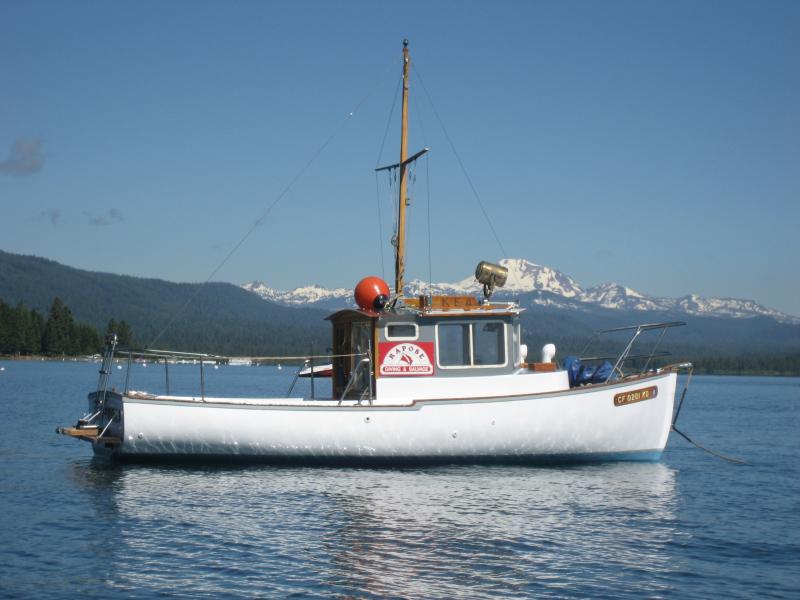 On Lake Almanor...with Mt Lassen in background