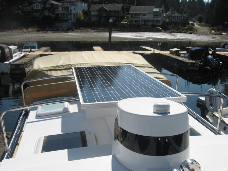 On the cabin roof