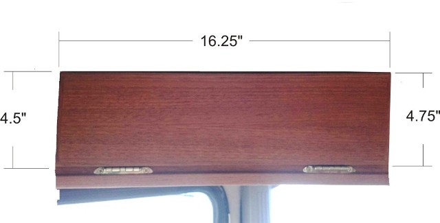 Port upper shelf door dimensions