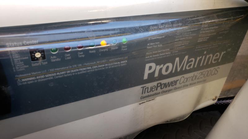 ProMariner shows Charging on Shore Power