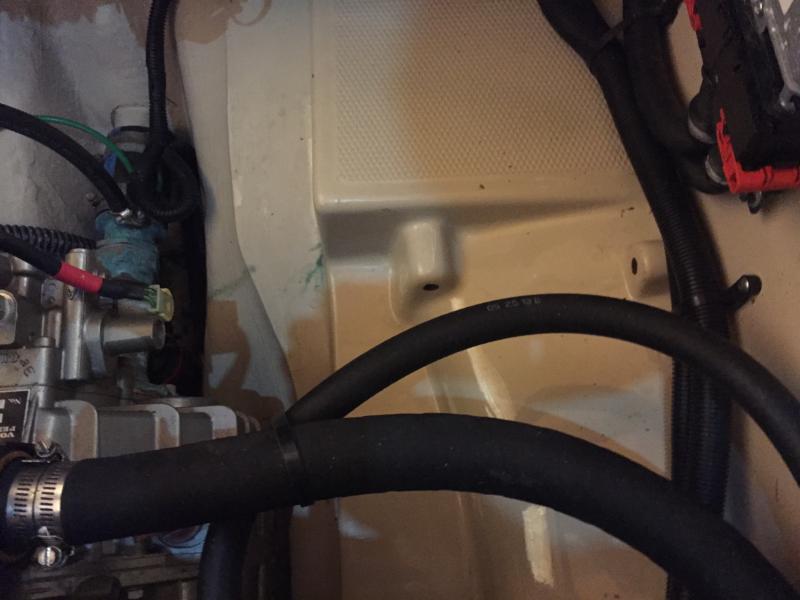 R27 Port locker and port side stern thruster compartment weep holes