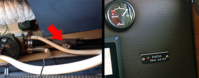 Raw water alarm sensor