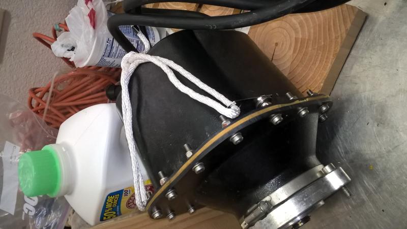 rope on thruster motor sideview
