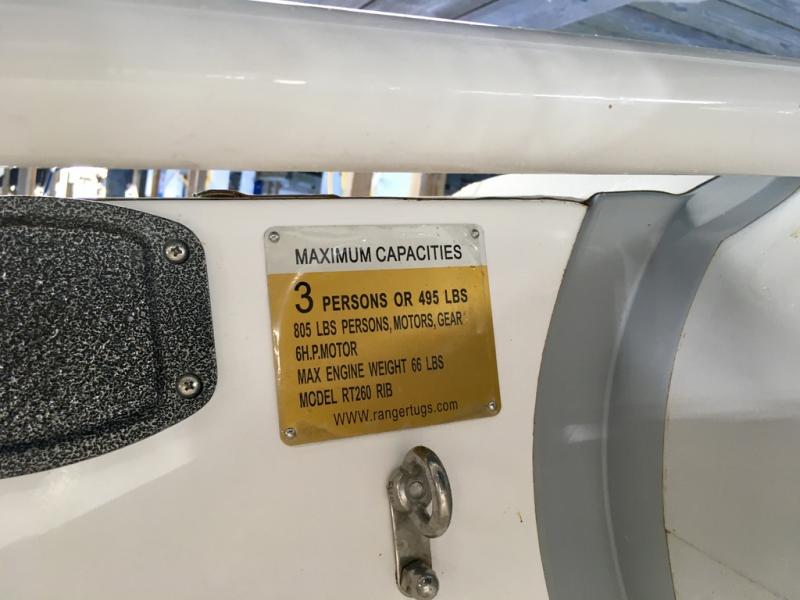 RT260 RIB capacities