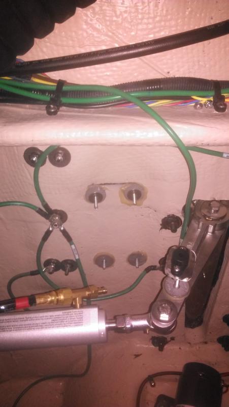 rudder indicator mounting studs