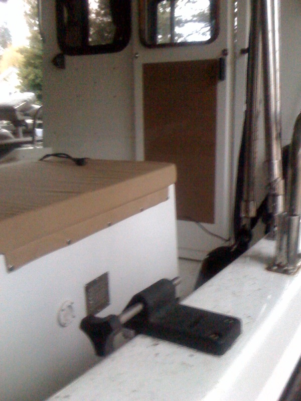 Scotty downrigger plate, looking forward