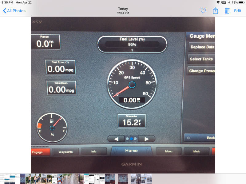 Screen Now Shows 95% Fuel Level