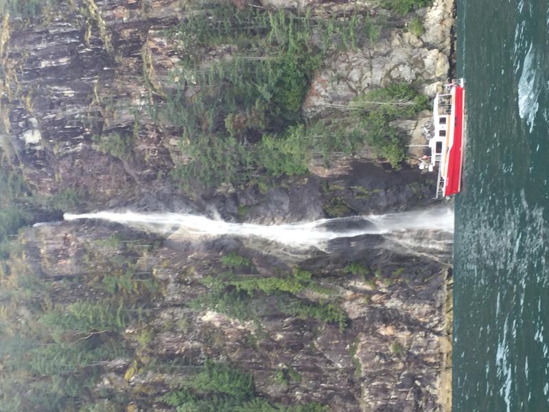 SL and Toba Inlet waterfall, Desolation Sound, BC
