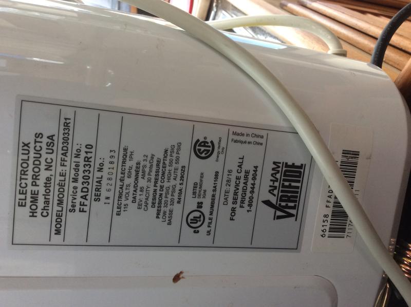 Small Electrolux Dehumidifier