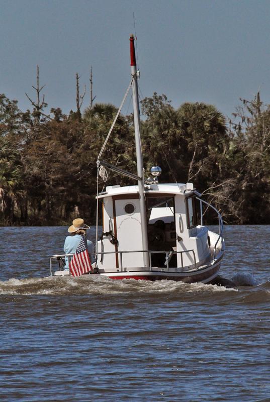 St Brendan R-21 running up river, Apalach