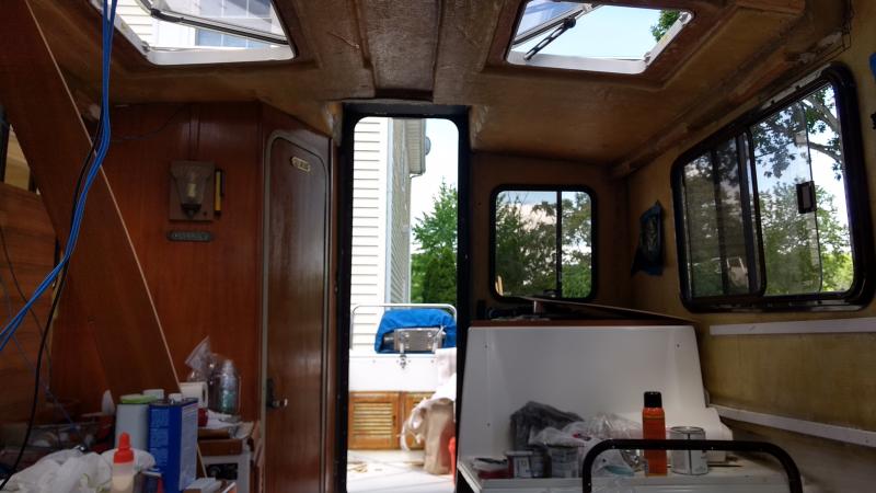Stripped to the fiberglass