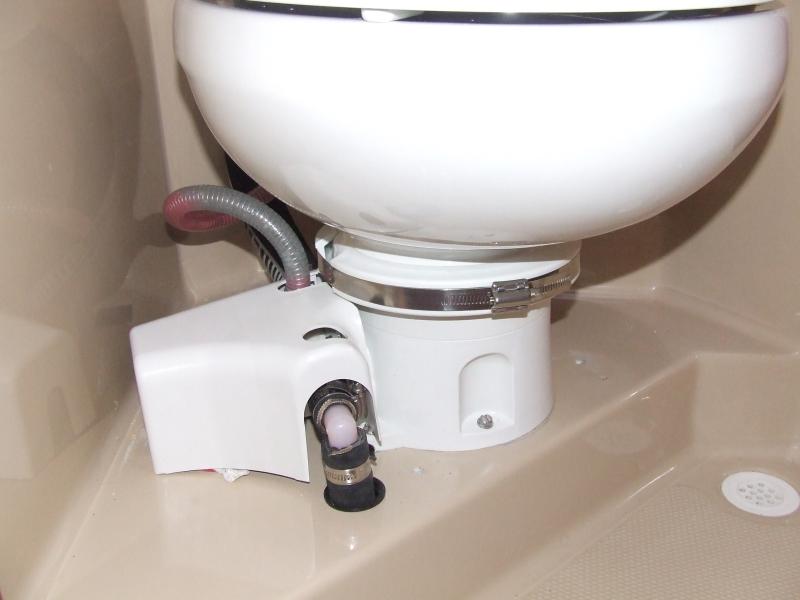 Toilet base - inlet hose to toilet