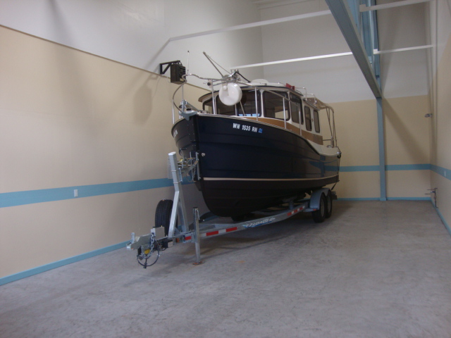 Trailer and tug in our storage unit