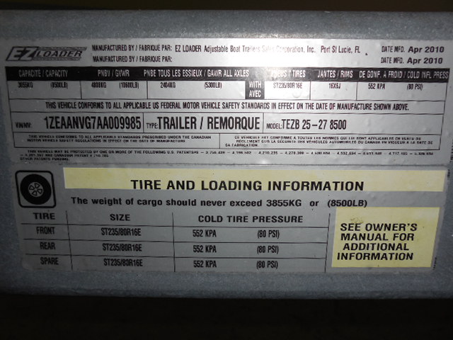 Trailer Specs #1