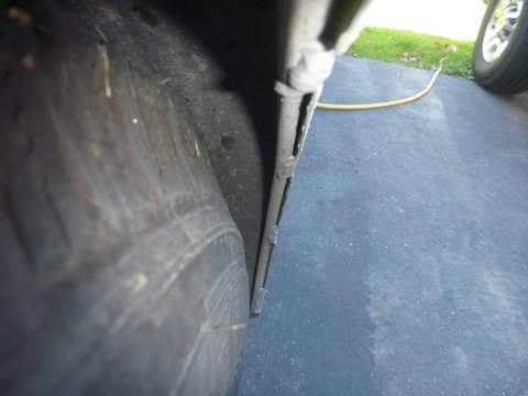 Trailer stuff 3/8 rod welded to the outside of fender just inside of the edge to prevent cracking especially on the curved areas