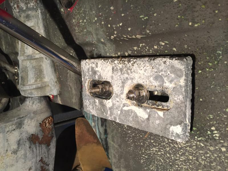 Transom zinc - only about 20% gone