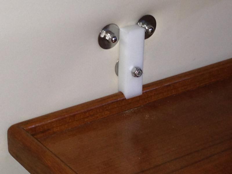 V. table hold down