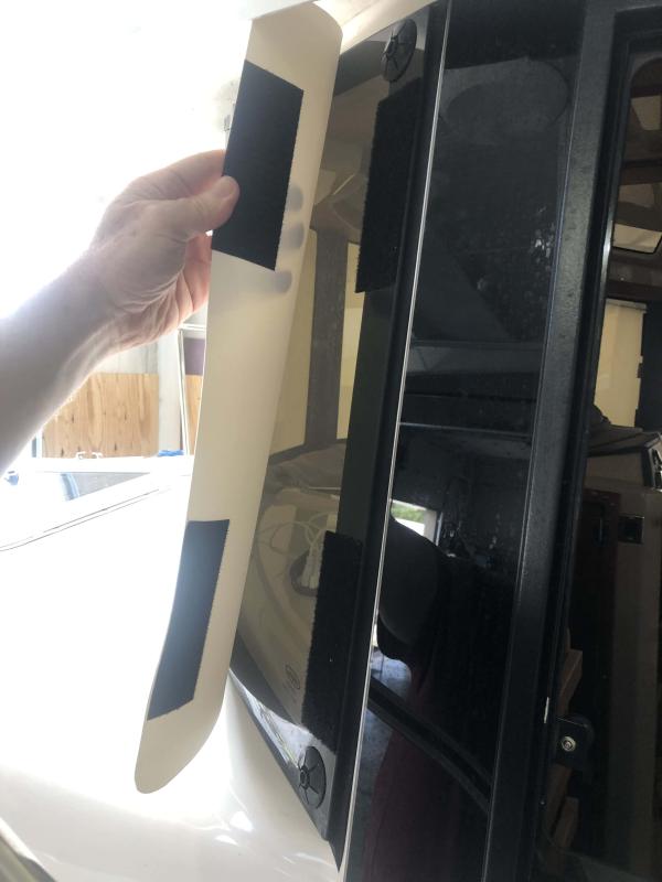 Velcro attached to plastic sheeting