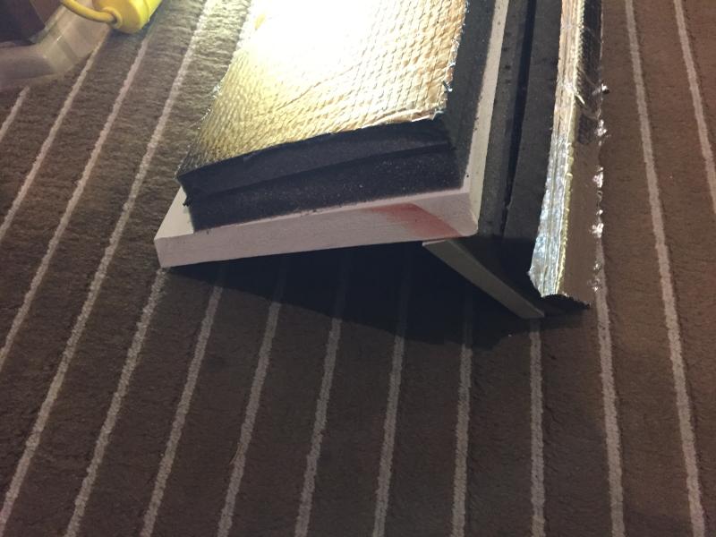 View of 45 degree cut in starboard insert