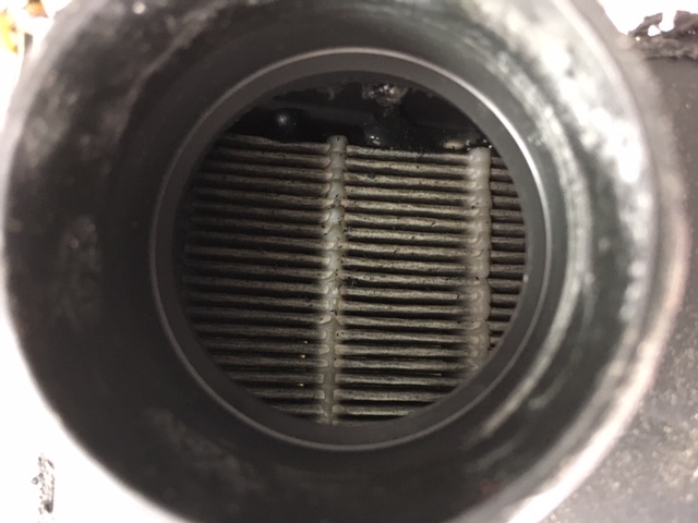 View through the discharge port.