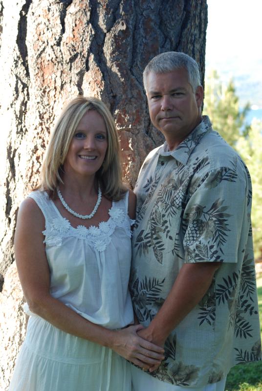 Wedding together by tree
